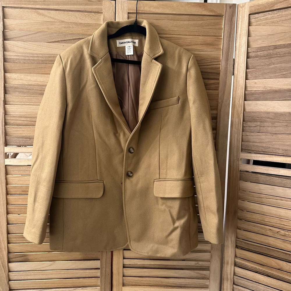 Caron Callahan Wool Blazer in tan size S